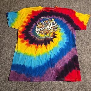 Groovy Tek T-Shirt Mens Size Large Tie-dye Short Sleeve Pullover Colortone Brand